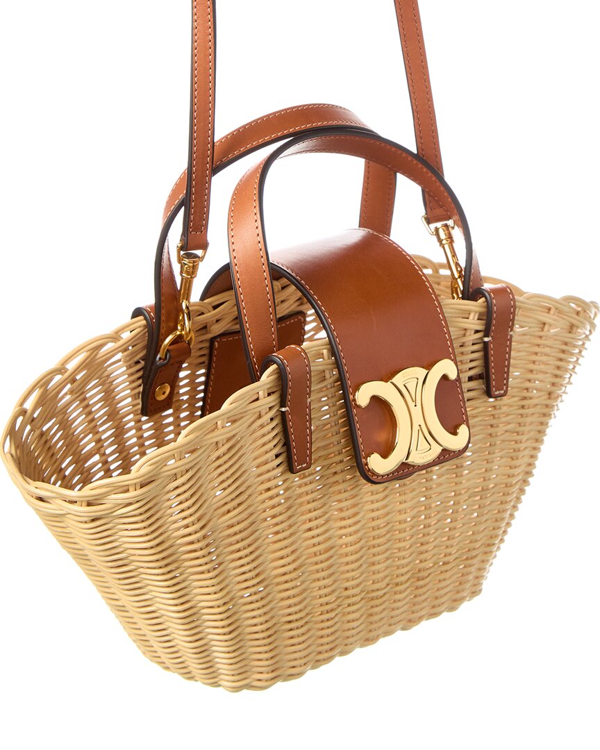 Celine Teen Couffin Wicker & Leather Tote