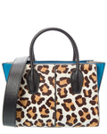 Tod’S Logo Haircalf & Suede Tote Brown Multi ONE SIZE