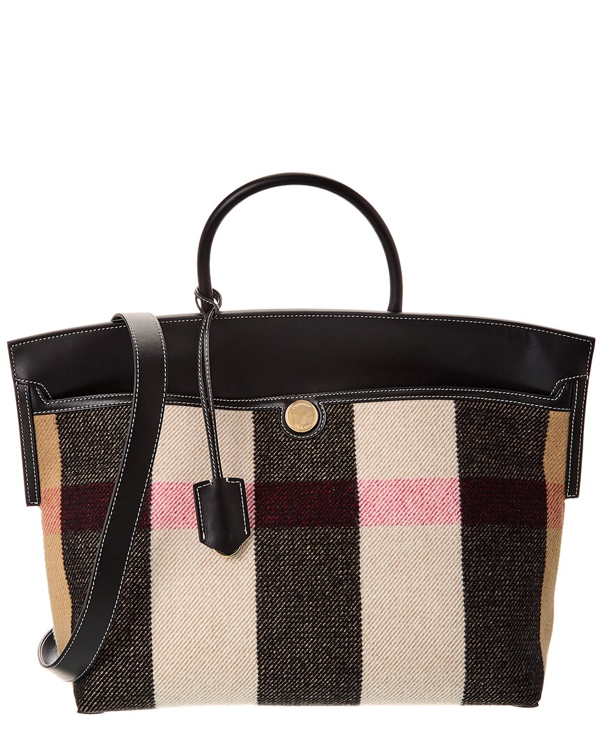 Burberry Society Vintage Check Tote (Authentic  )