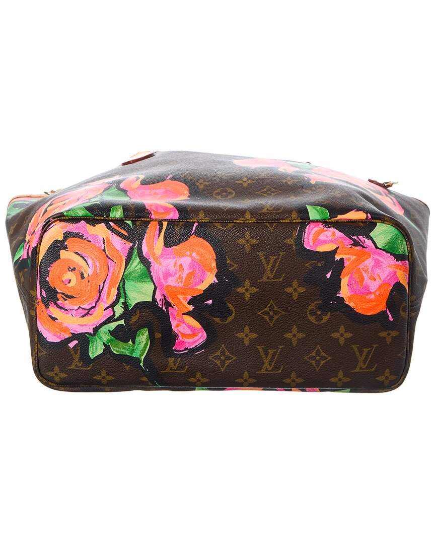 Louis Vuitton Brown Monogram Roses Coated Canvas Neverfull (Authentic Pre-