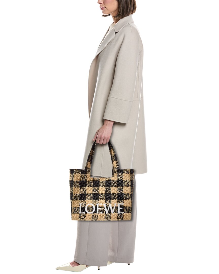 Loewe Font Large Raffia Tote
