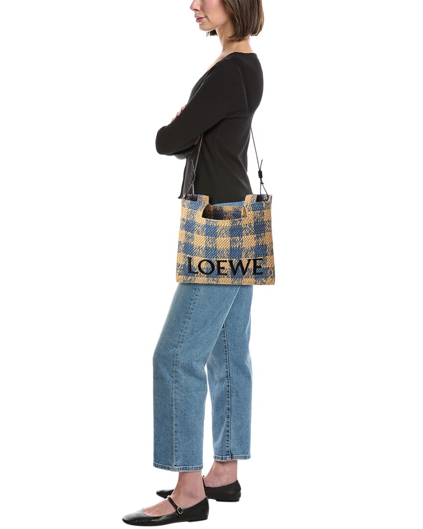 Loewe Font Raffia Tote