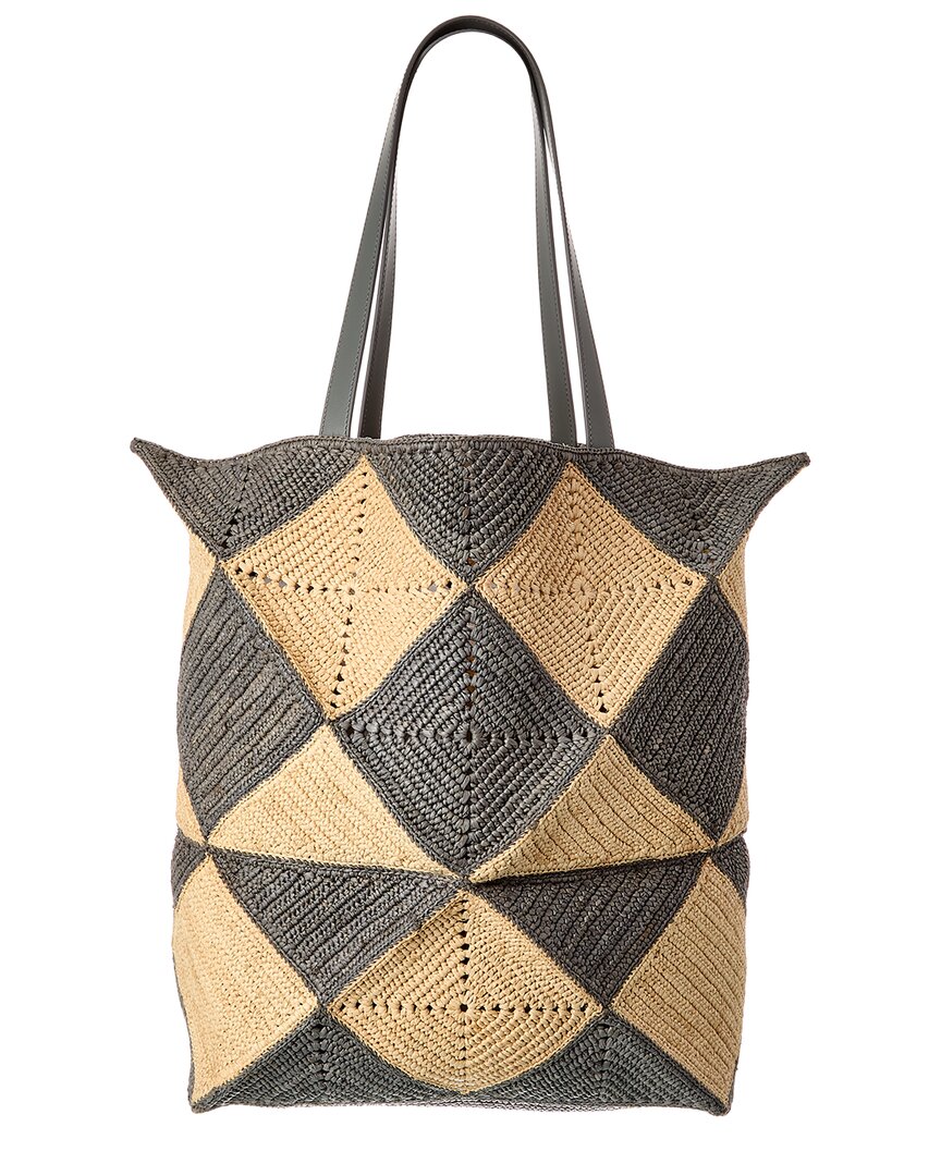 Loewe Puzzle Fold Xl Raffia Tote