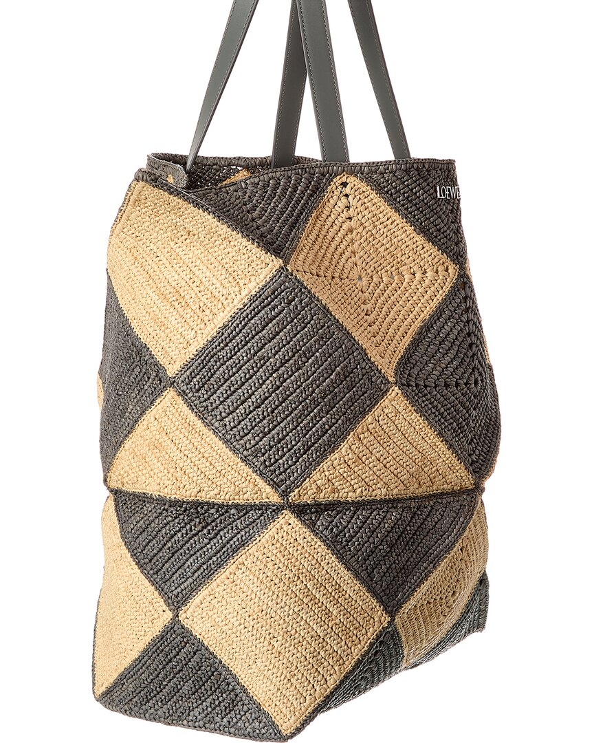 Loewe Puzzle Fold Xl Raffia Tote