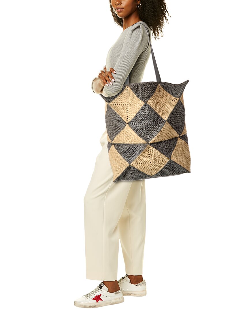 Loewe Puzzle Fold Xl Raffia Tote