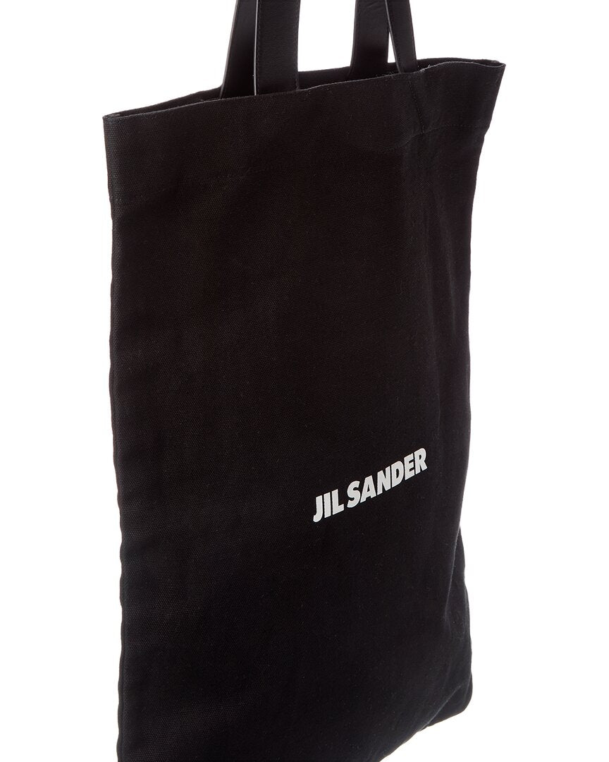 Jil Sander Large Canvas & Leather Tote