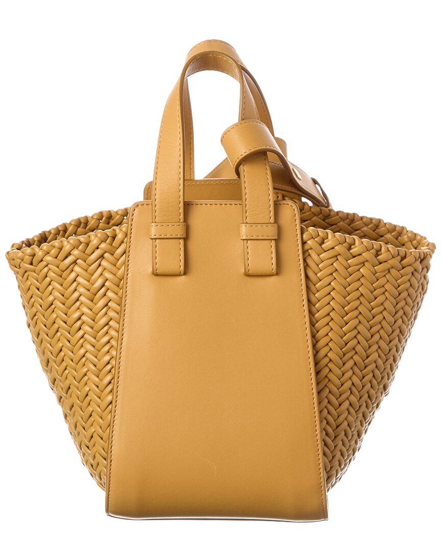 Loewe Hammock Woven Leather Bucket Bag