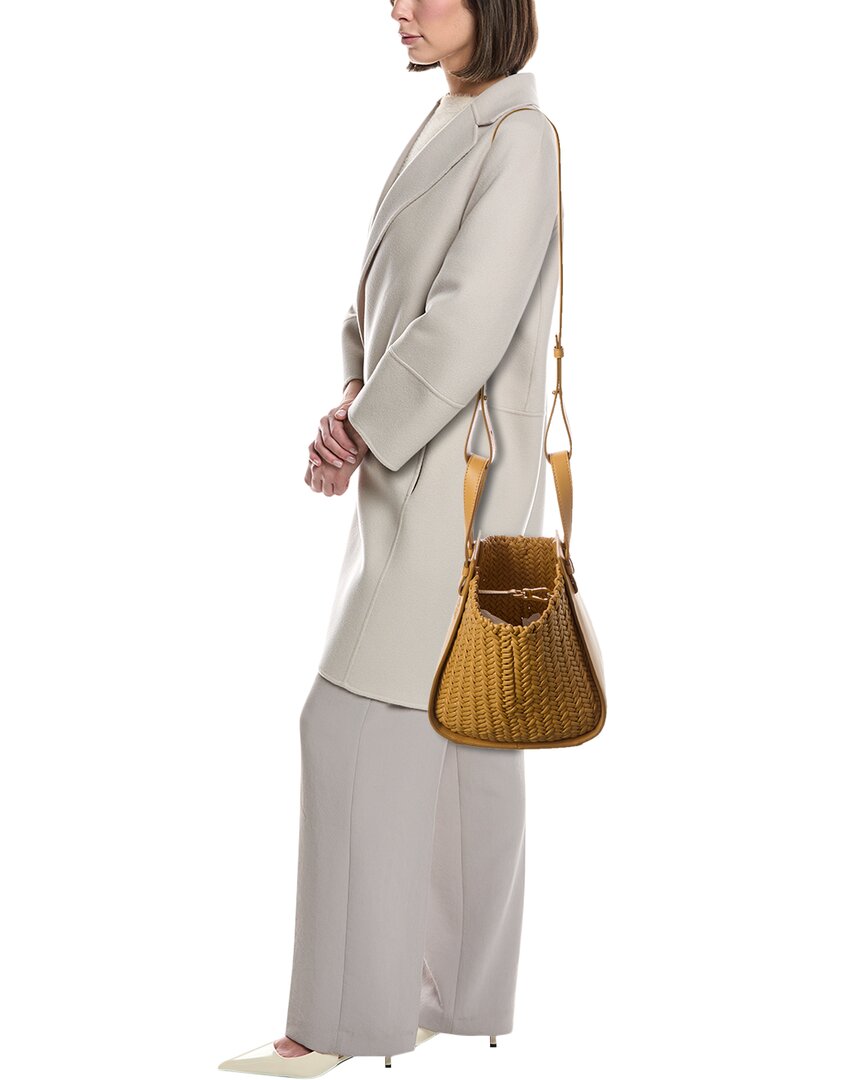 Loewe Hammock Woven Leather Bucket Bag