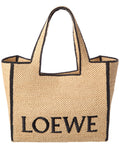 Loewe Font Large Raffia Tote