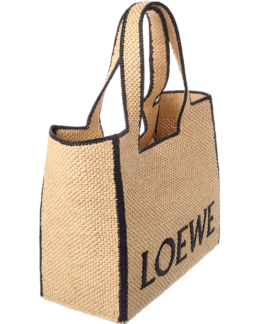 Loewe Font Large Raffia Tote