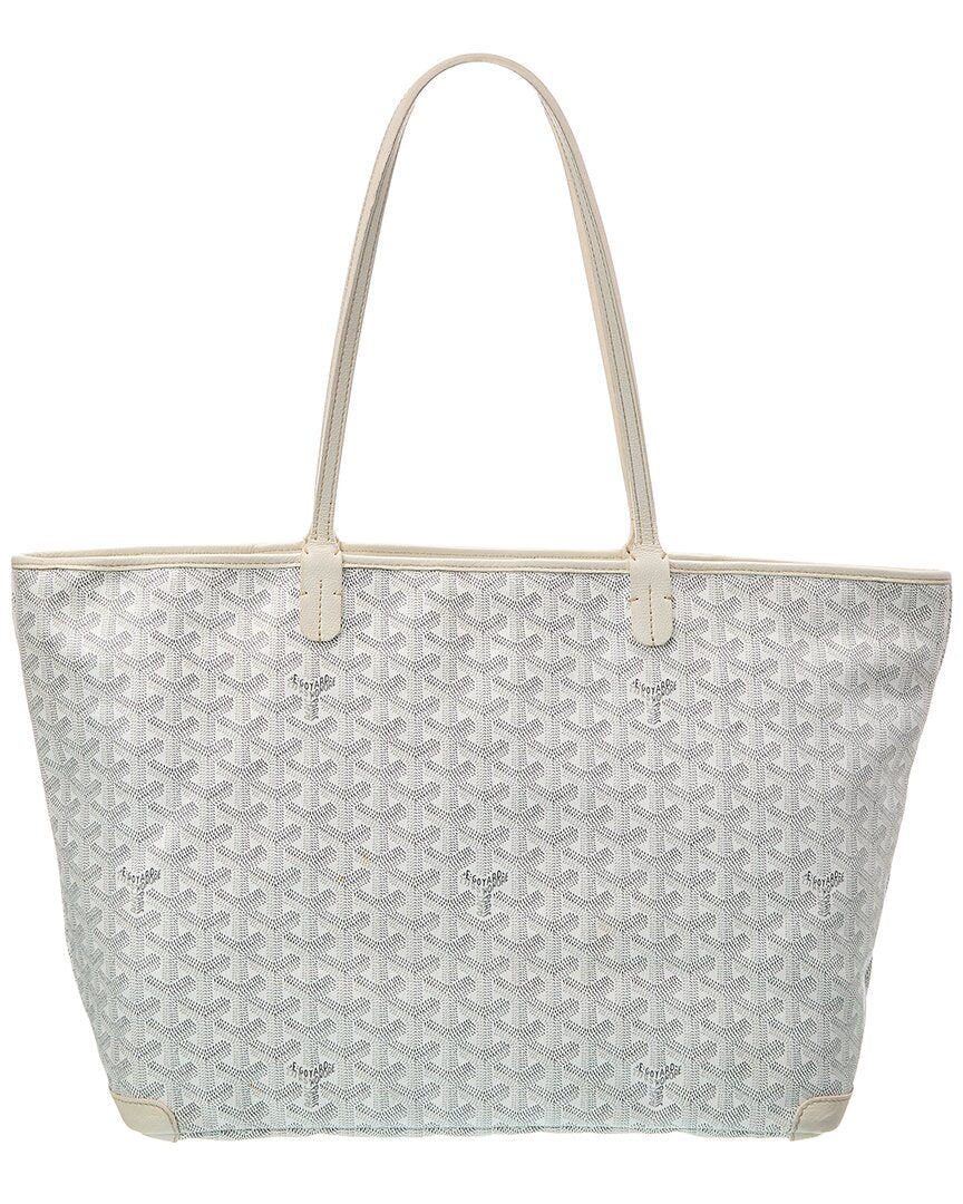 Goyard White Goyardine Coated Canvas Artois Mm (Authentic  )