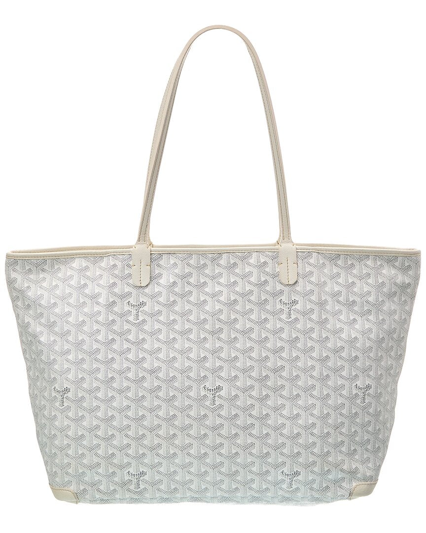 Goyard White Goyardine Coated Canvas Artois Mm (Authentic  )