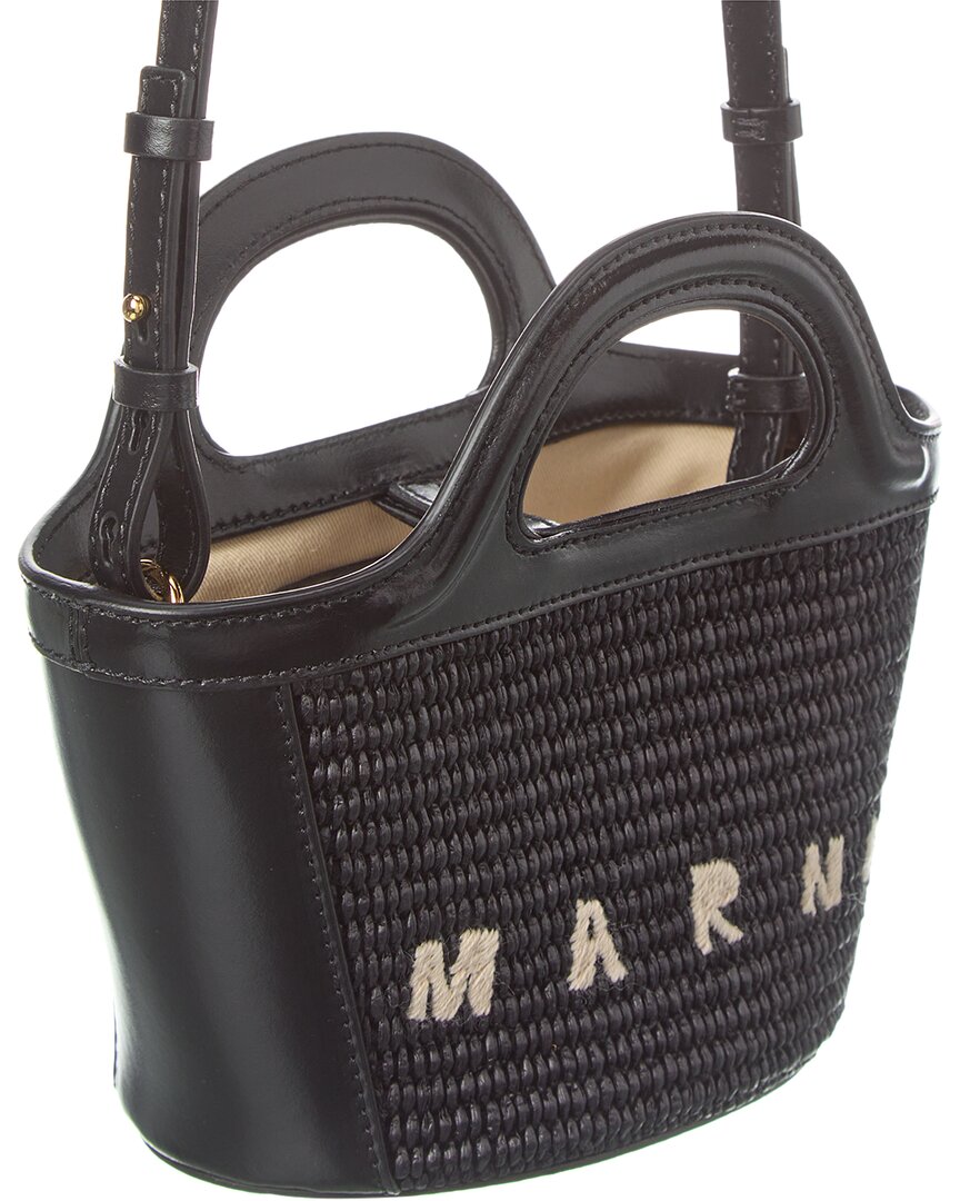 Marni Tropicalia Micro Leather-Trim Tote