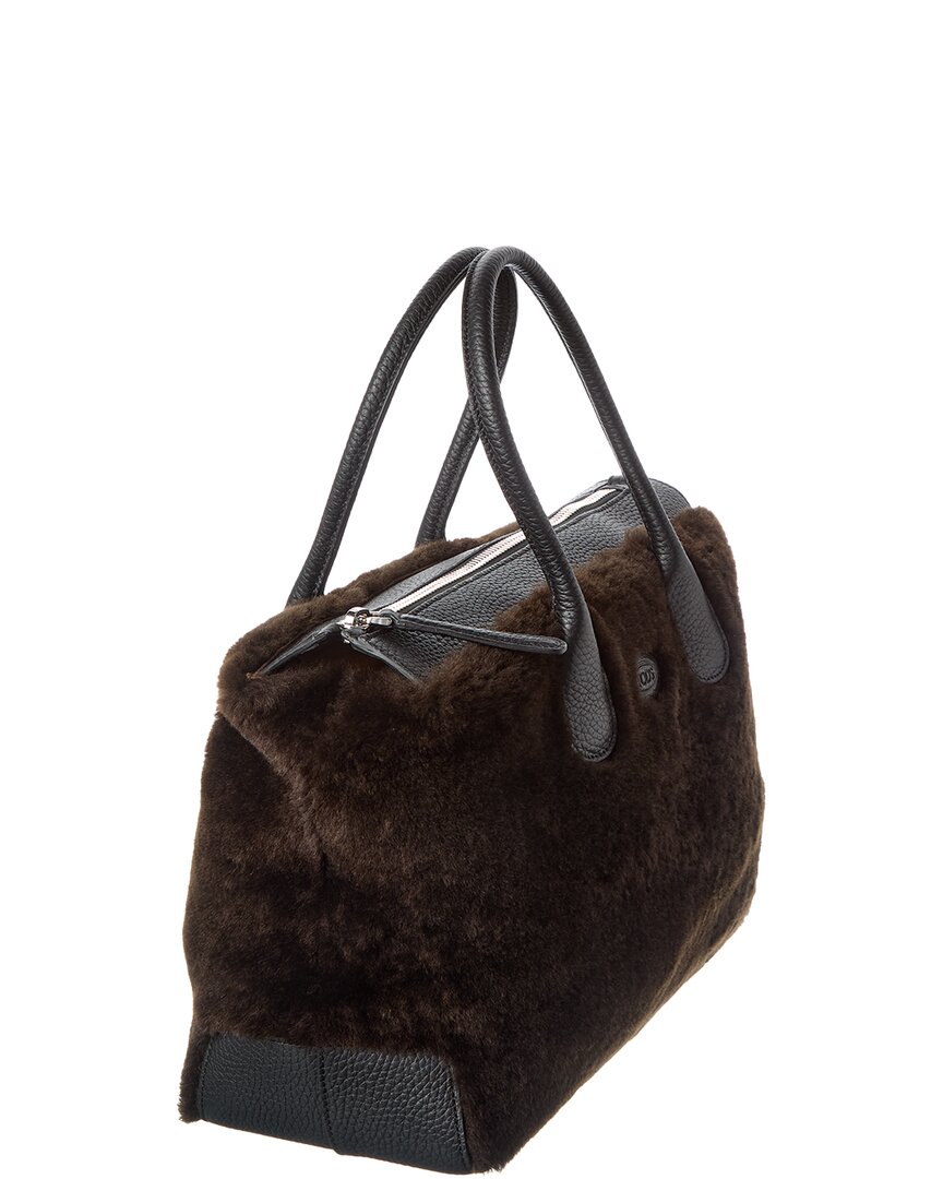 Tod’S Di Large Leather & Shearling Tote