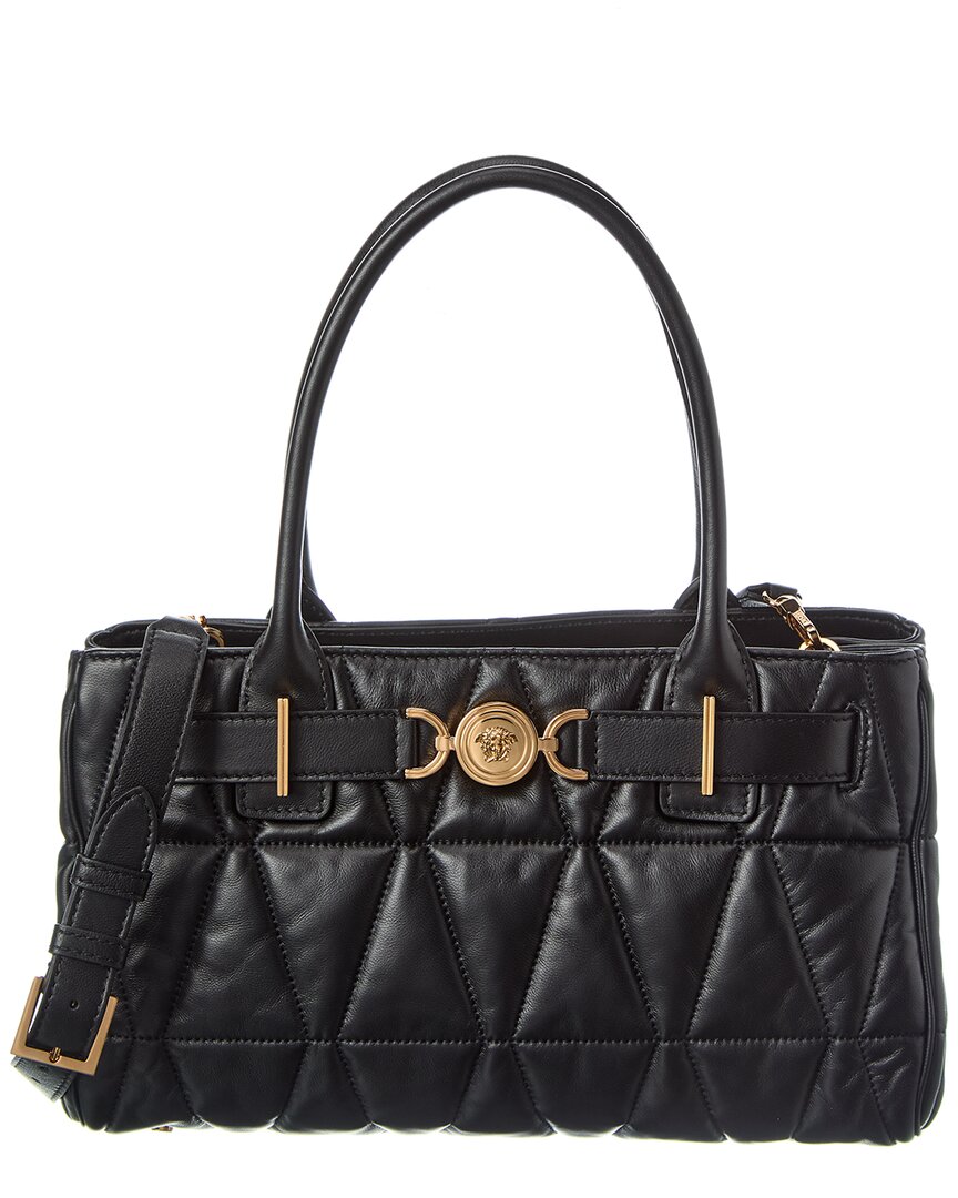 Versace Medusa Quilted Leather Tote