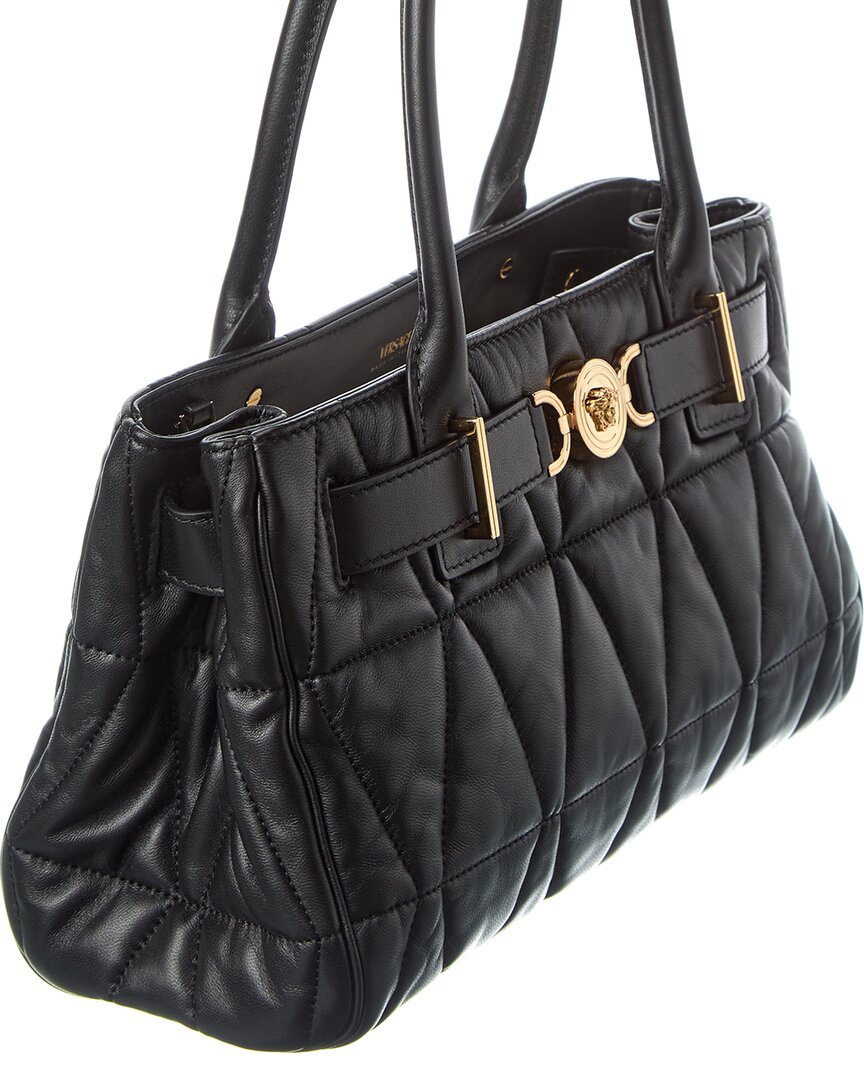 Versace Medusa Quilted Leather Tote