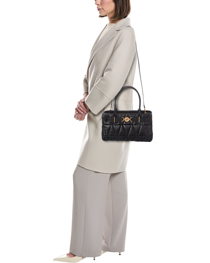 Versace Medusa Quilted Leather Tote