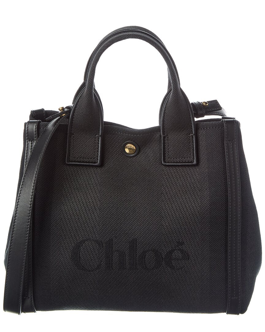 Chloé Carry Canvas & Leather-Trim Tote