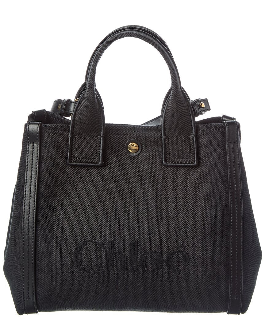 Chloé Carry Canvas & Leather-Trim Tote