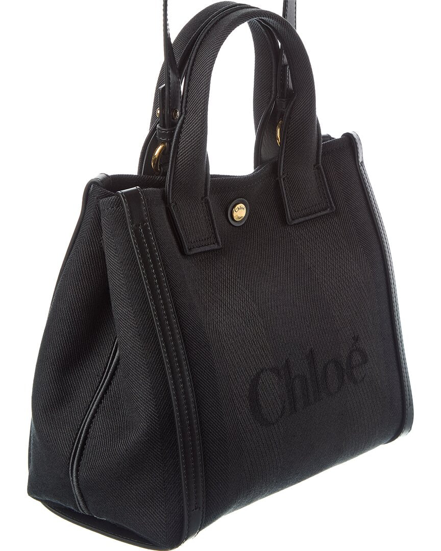 Chloé Carry Canvas & Leather-Trim Tote