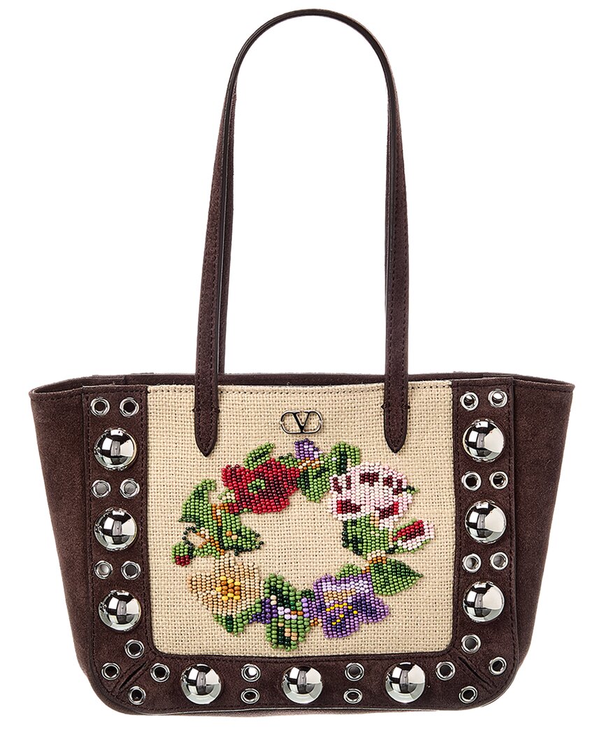 Valentino Nellcote Mini Suede Tote