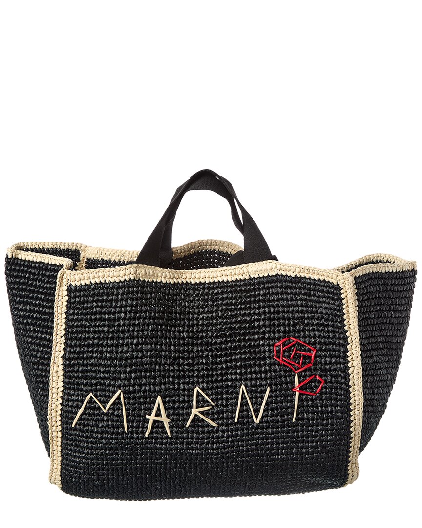 Marni Macrame Sillo Medium Shopper Tote
