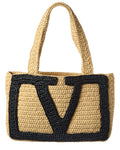 Valentino Viva Medium Raffia Tote