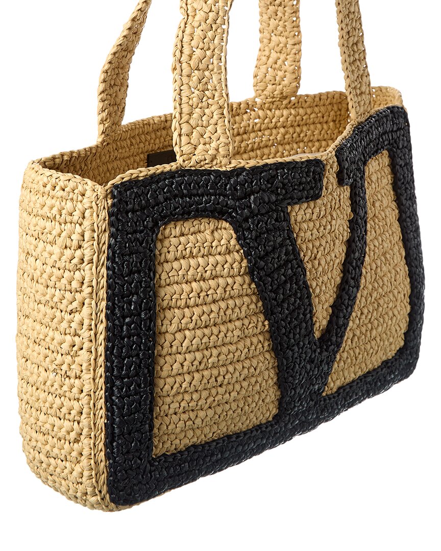 Valentino Viva Medium Raffia Tote