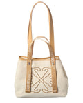 Off-White™ East West Small Canvas & Leather Tote
