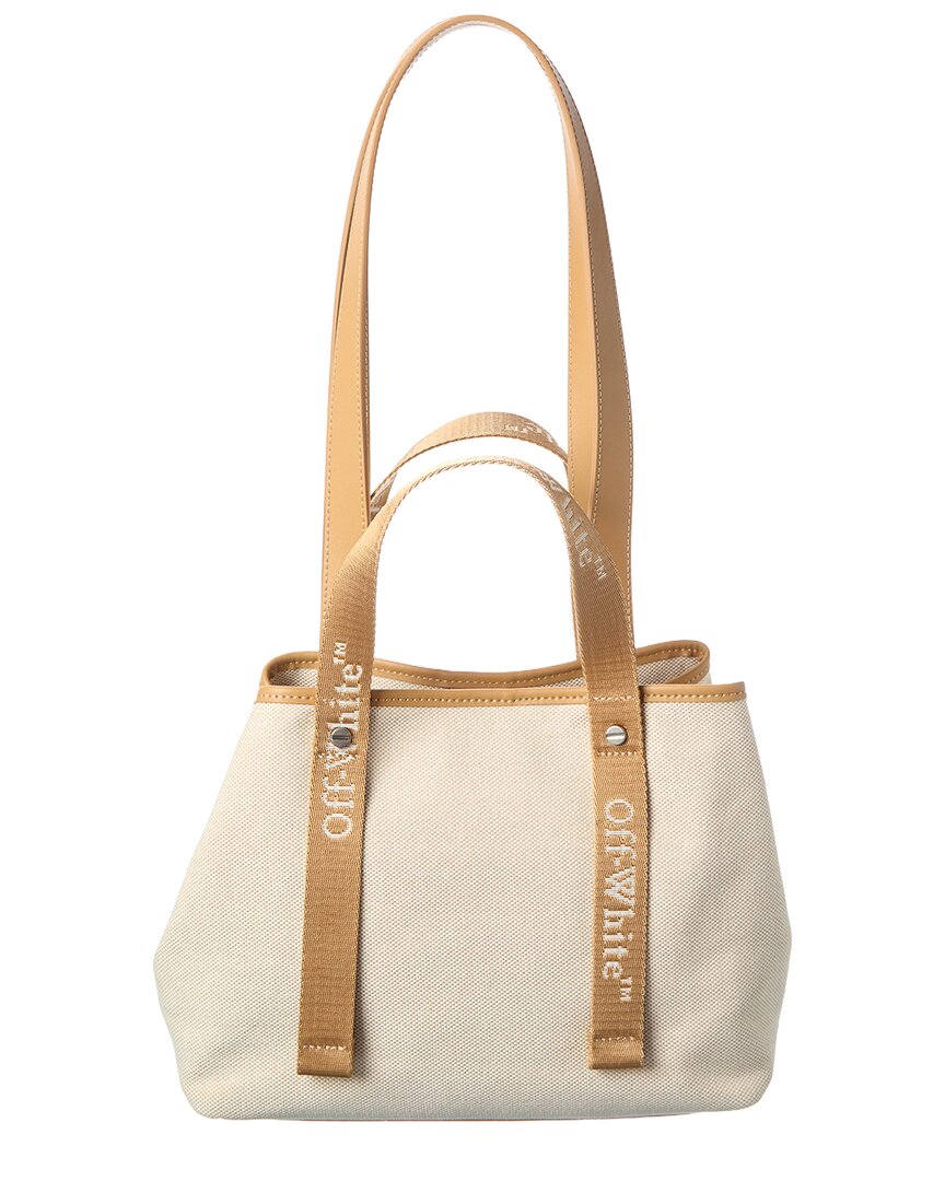 Off-White™ East West Small Canvas & Leather Tote