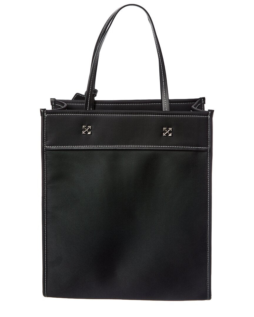 Off-White™ Boxy Large Leather-Trim Tote