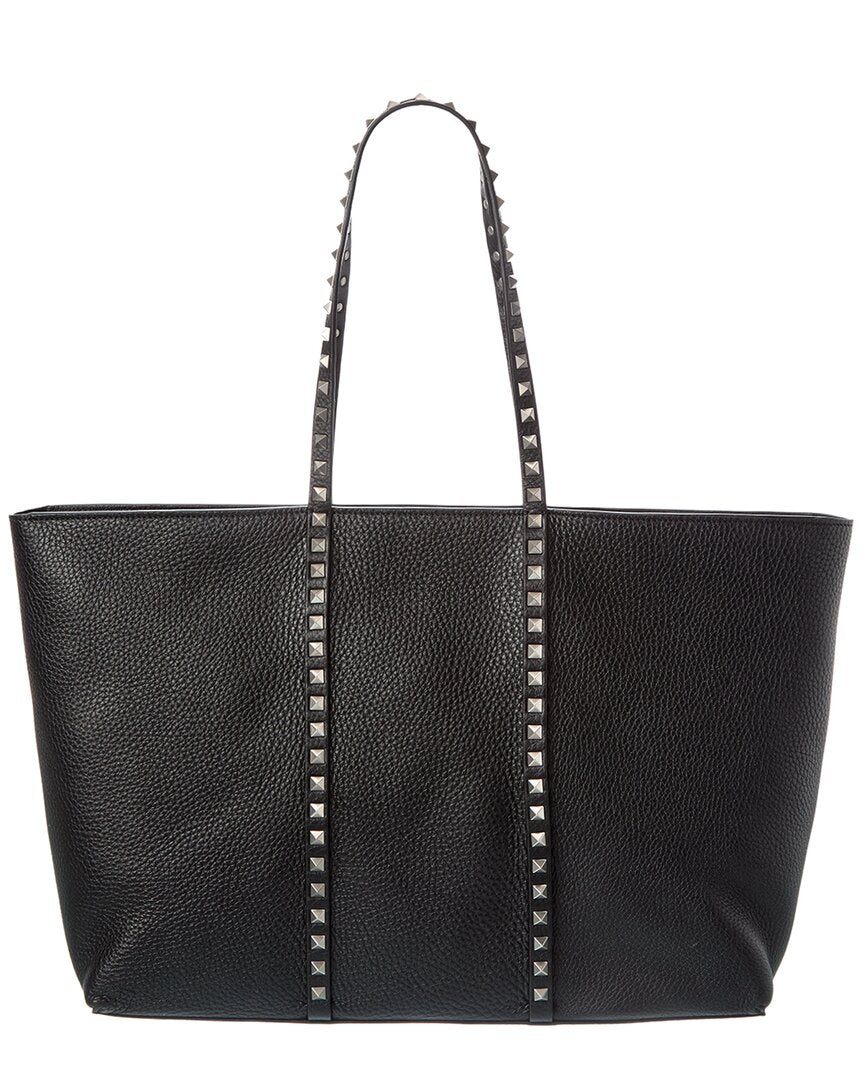Valentino Rockstud Grainy Leather Tote