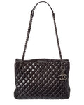 Chanel Black Lambskin Leather Cc New Bubble Tote (   )