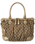 Gucci Dark Brown Gg Canvas Sukey Gg Tote (Authentic  )