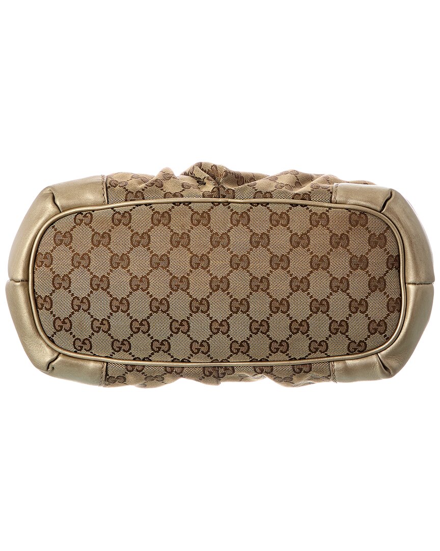 Gucci Dark Brown Gg Canvas Sukey Gg Tote (Authentic  )