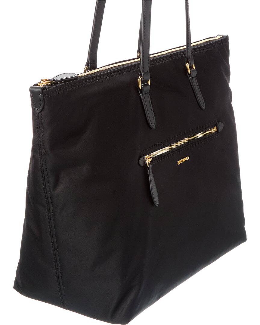 Burberry Nylon & Leather Tote