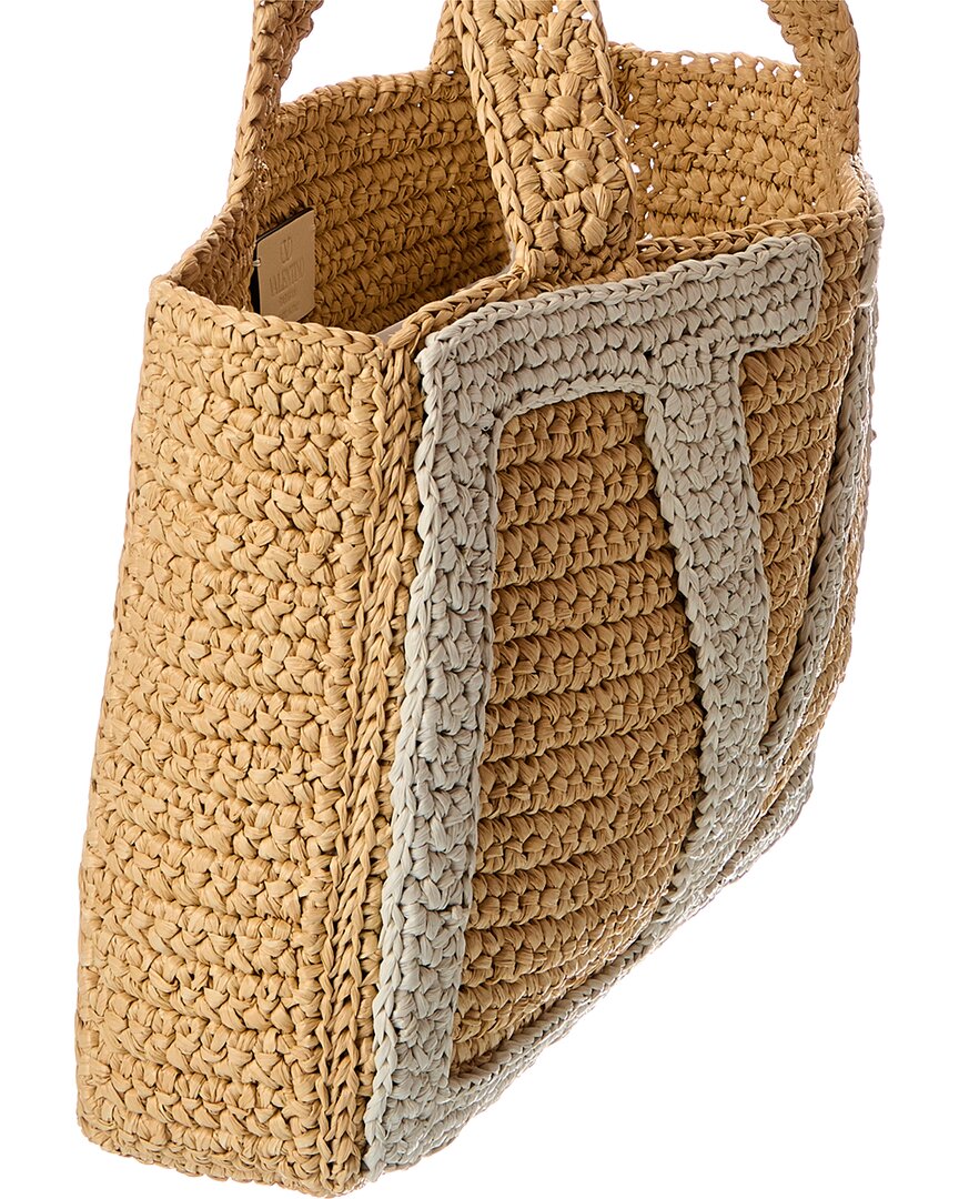 Valentino Viva Medium Raffia Tote