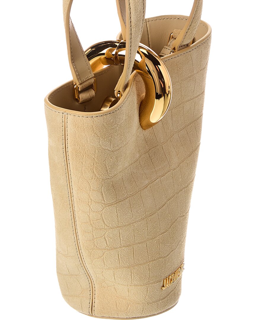 Jacquemus Logo Suede Bucket Bag