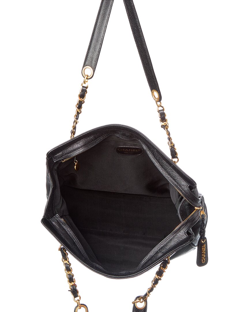 Chanel Black Caviar Leather Triple Cc Zip Tote (Authentic  )