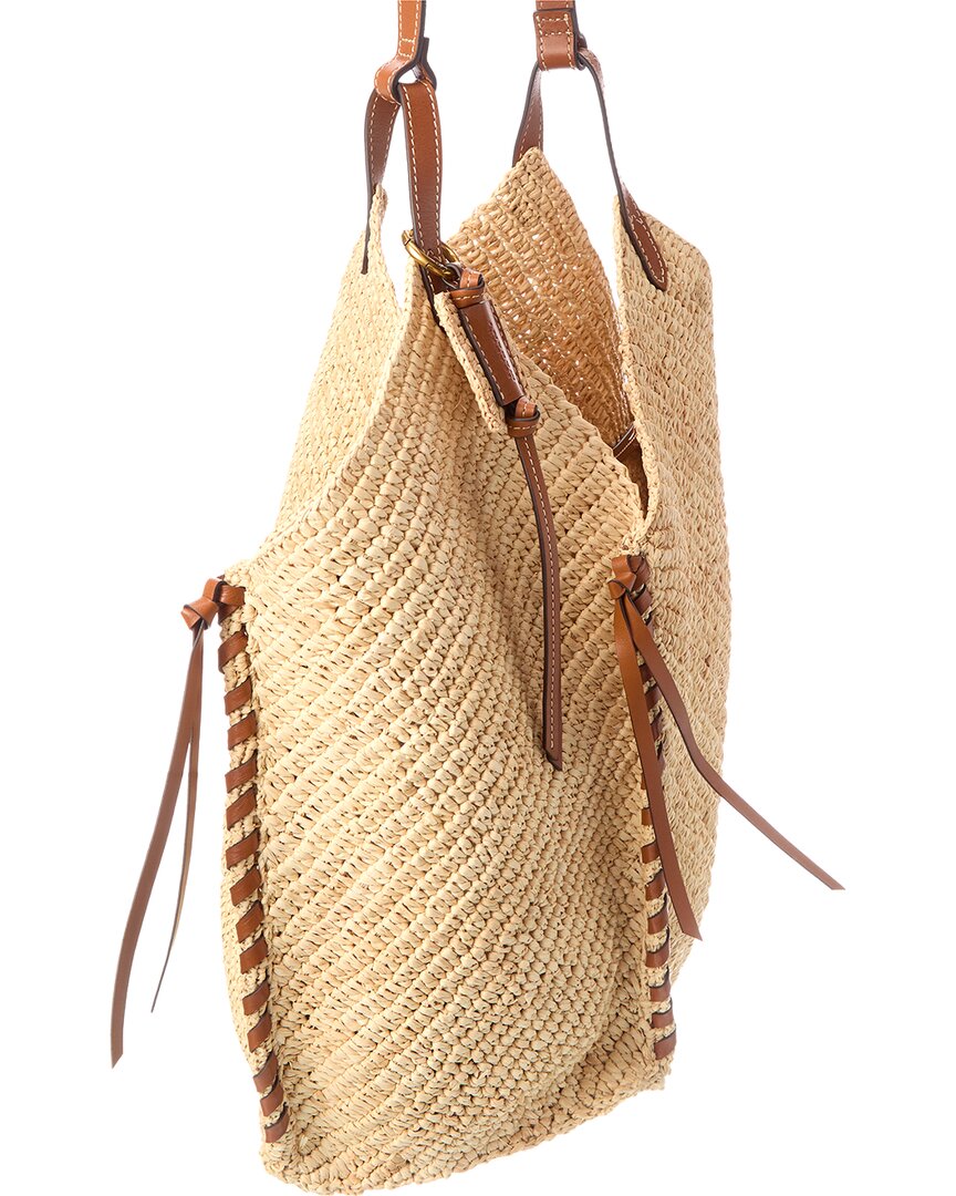 Isabel Marant Logo Raffia Tote