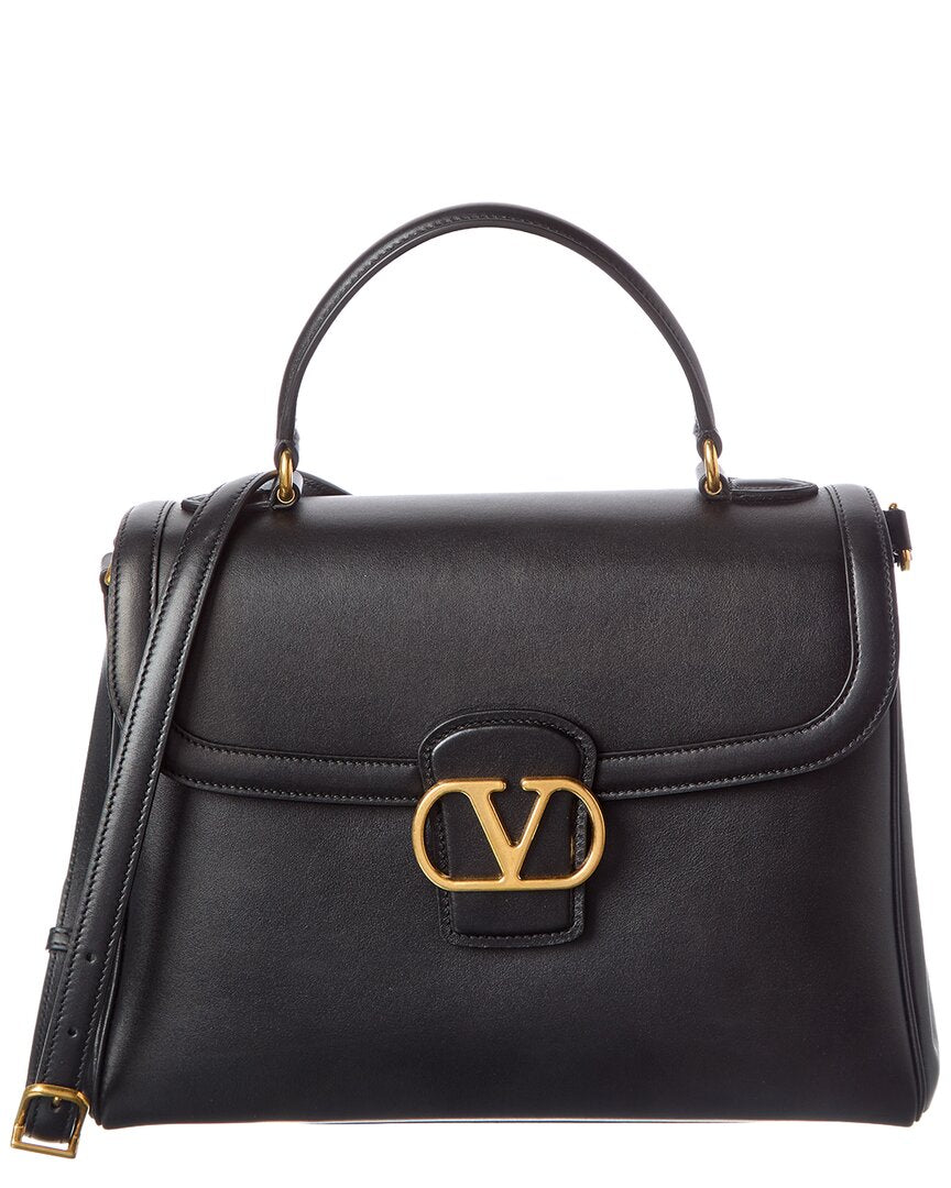Valentino Vlogo Signature Leather Satchel