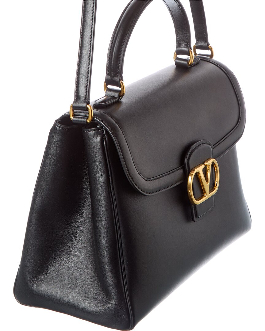 Valentino Vlogo Signature Leather Satchel