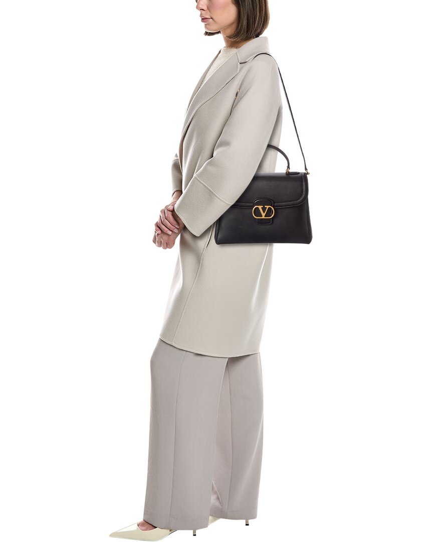 Valentino Vlogo Signature Leather Satchel