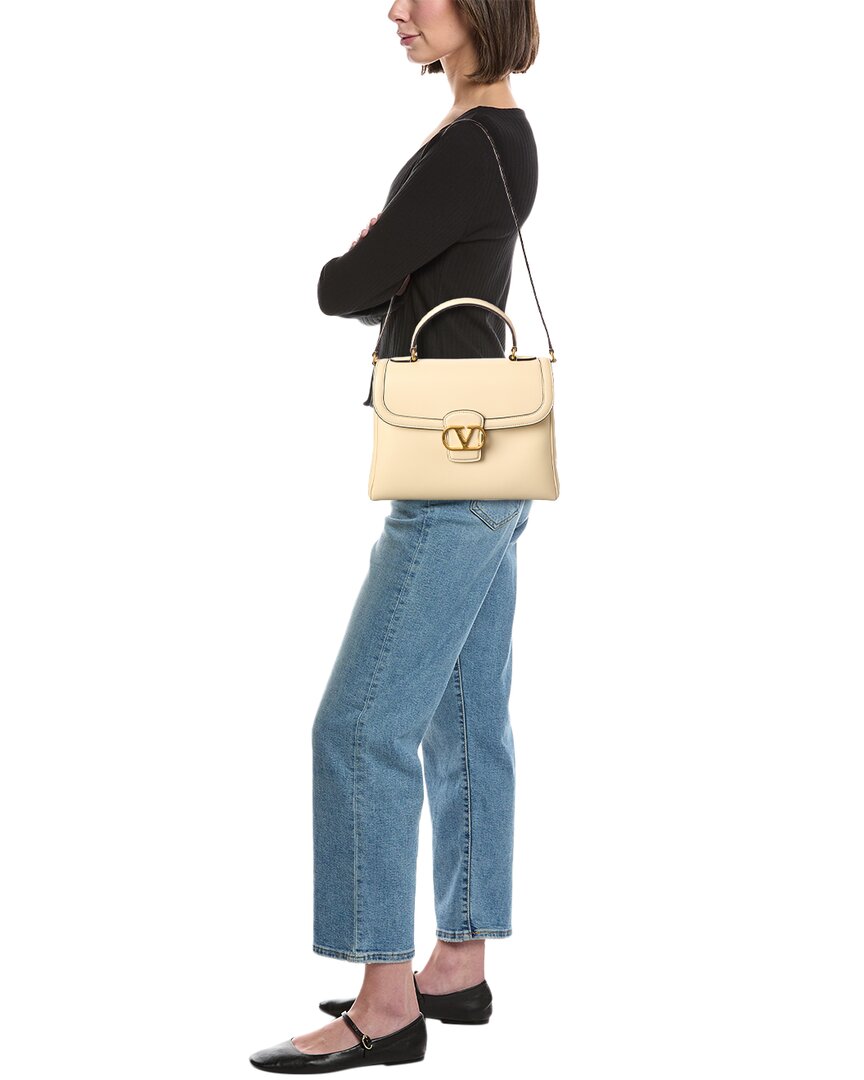 Valentino Vlogo Signature Leather Satchel