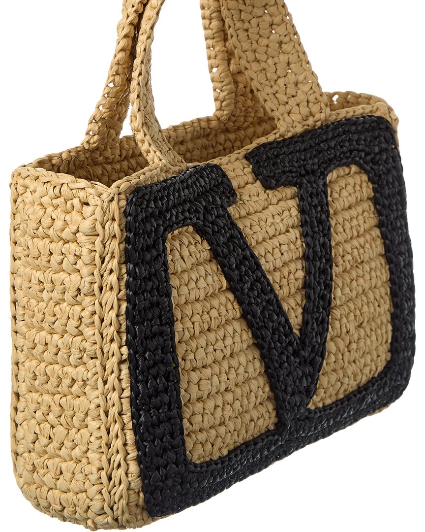 Valentino Viva Small Raffia Tote