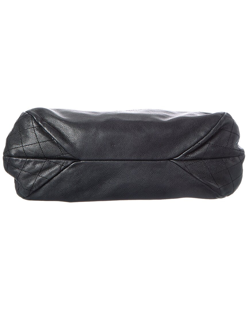 Chanel Black Calfskin Leather Cc Tote (   )