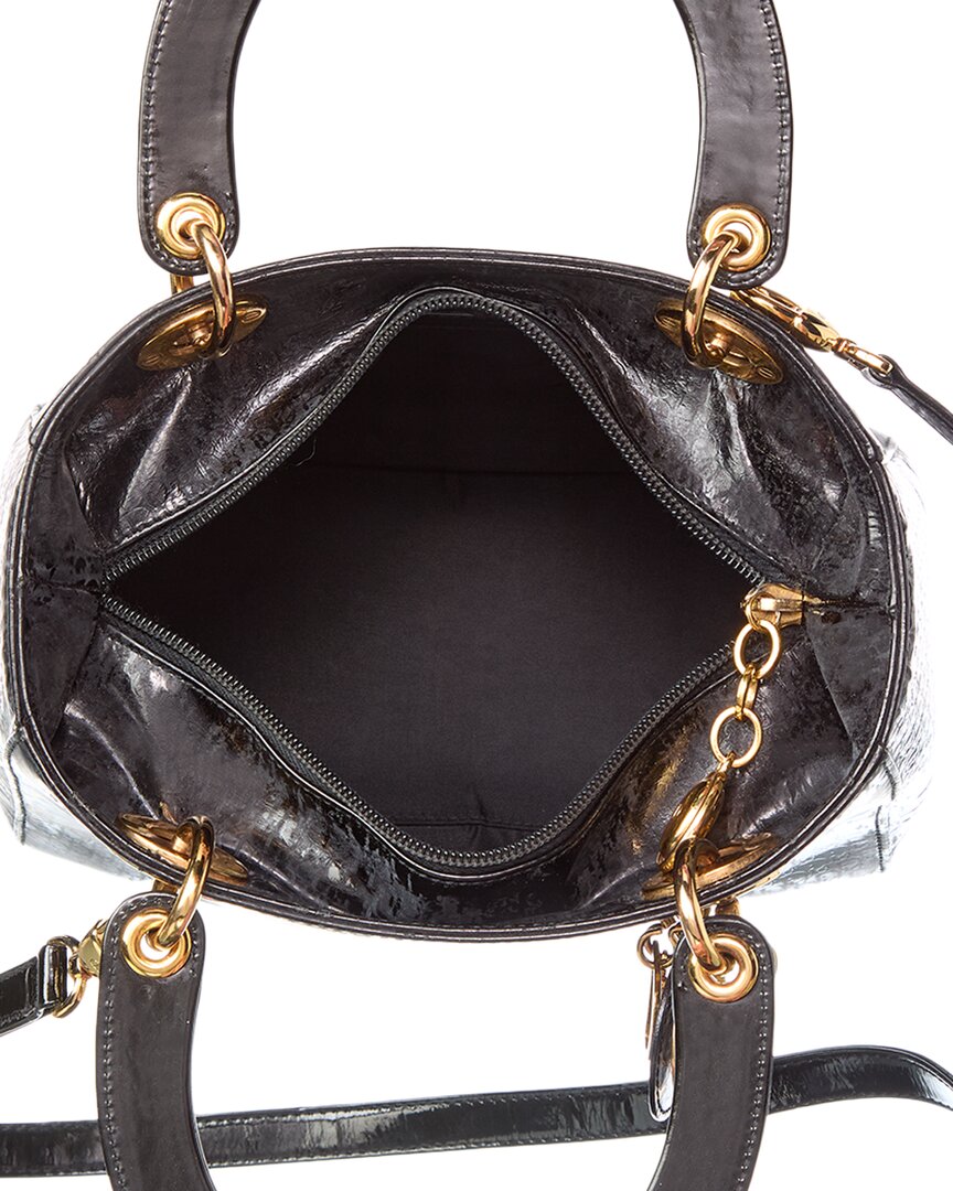 Dior Black Patent Leather Lady Tote (Authentic  )