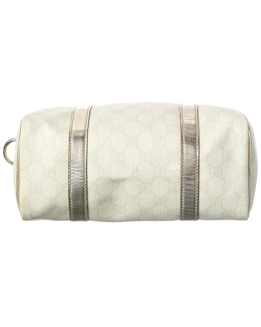 Gucci Silver Monogram Canvas Gg Tote (Authentic  )
