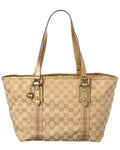 Gucci Gold Monogram Canvas Jacquard Tote (Authentic  )