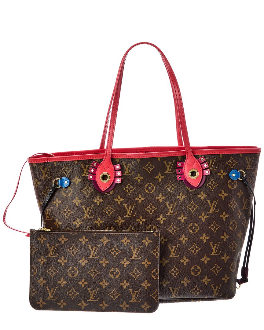 Louis Vuitton Brown Monogram Canvas Neverfull Flamingo (   )